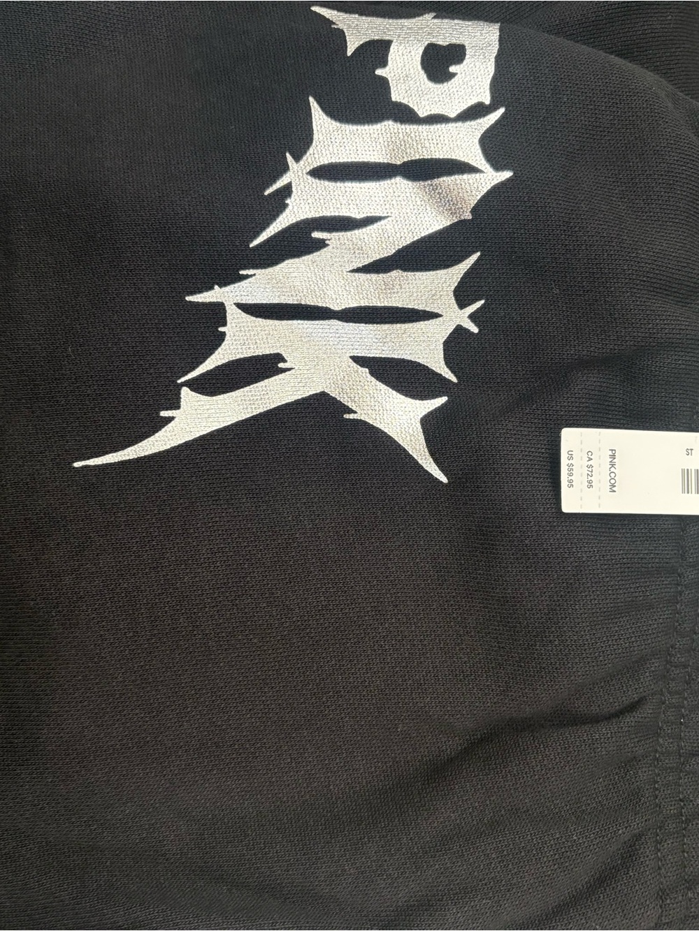 PINK Victoria's Secret Black 'LOVE PINK' Graphic Joggers - Picture 3 of 3